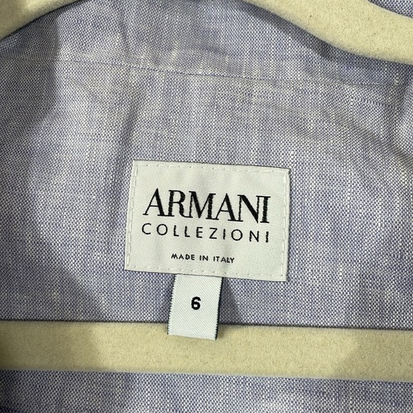 Armani Collection Jacket Light Blue Size 6 Full Zip Swing bubble Sleeve EUC - Picture 3 of 12